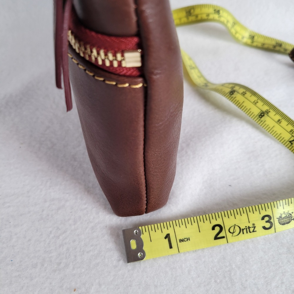 Dooney & Bourke Womens Florentine Leather Multi Crossbody Bag Size Small Brown - Picture 3 of 9